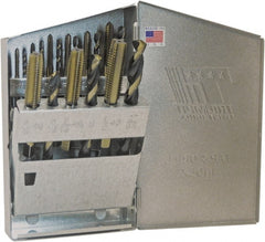 Triumph Twist Drill - 1/16 to 1/2", 135° Point, Oxide/Bronze Finish, High Speed Steel Jobber Length Drill Bit Set - Eagle Tool & Supply