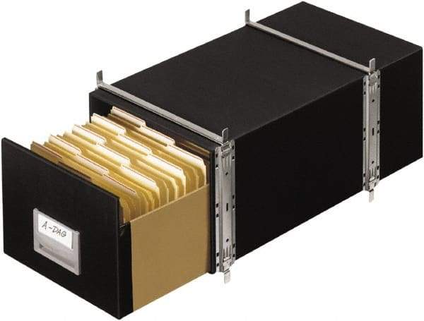 BANKERS BOX - 1 Compartment, 17" Wide x 11-1/8" High x 25-1/2" Deep, Storage Box - Steel Frame, Black - Eagle Tool & Supply