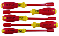 Insulated Nut Driver Inch Set Includes: 7/32" - 1/2". 5 Pieces - Eagle Tool & Supply