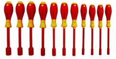 Insulated Nut Driver Inch Set Includes: 5/32" - 5/8". 11 Pieces - Eagle Tool & Supply
