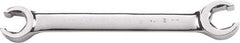 GearWrench - 9 x 11mm, Double End Head, Open End Flare Nut Wrench - 5-3/8" OAL, Steel, Full Polish, 6 Points - Eagle Tool & Supply