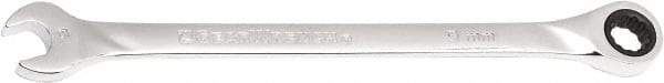 GearWrench - 9mm 12 Point Combination Wrench - 6-1/2" OAL, Steel, Full Polish Finish - Eagle Tool & Supply