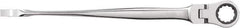 GearWrench - 11/32" 12 Point Flexhead Combination Wrench - 6-1/2" OAL, Steel, Full Polish Finish - Eagle Tool & Supply