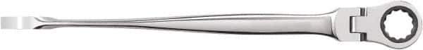 GearWrench - 18mm 12 Point Flexhead Combination Wrench - 11.42" OAL, Steel, Full Polish Finish - Eagle Tool & Supply