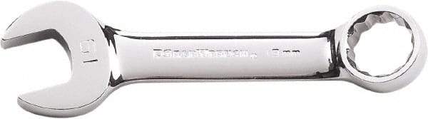 GearWrench - 19mm 12 Point Combination Wrench - 5-7/16" OAL, Steel, Full Polish Finish - Eagle Tool & Supply