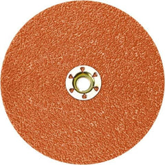 3M - 5" Diam 60+ Grit Fiber Disc - Ceramic, 12,000 Max RPM, Series 787C - Eagle Tool & Supply