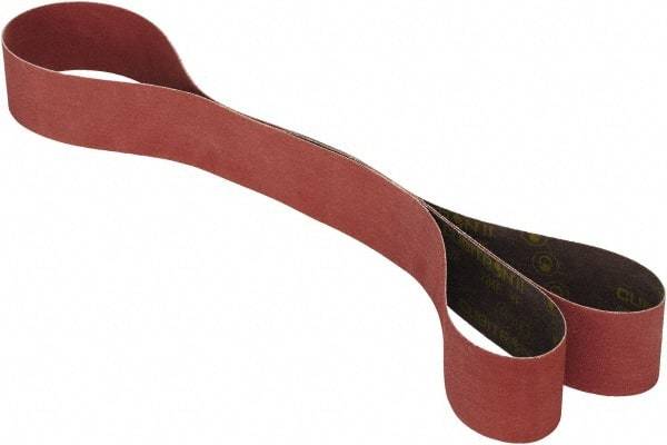 3M - 2" Wide x 72" OAL, 60 Grit, Ceramic Abrasive Belt - Ceramic, Coated, YF Weighted Cloth Backing, Series 784F - Eagle Tool & Supply