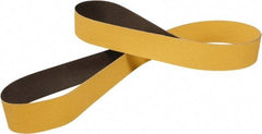 3M - 3" Wide x 132" OAL, 24 Grit, Ceramic Abrasive Belt - Ceramic, Coated, YF Weighted Cloth Backing, Series 967F - Eagle Tool & Supply
