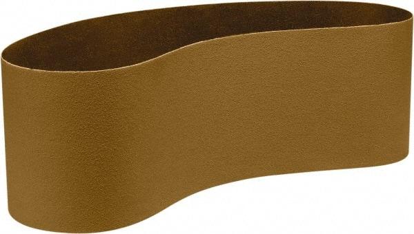 3M - 9" Wide x 120" OAL, 80 Grit, Ceramic Abrasive Belt - Ceramic, Coated, YF Weighted Cloth Backing, Series 966F - Eagle Tool & Supply