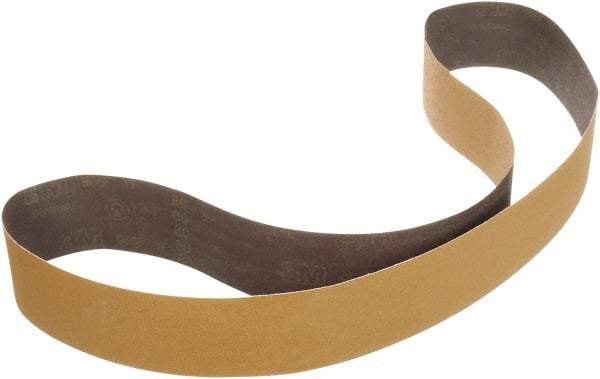 3M - 3" Wide x 24" OAL, 80 Grit, Ceramic Abrasive Belt - Ceramic, Coated, YF Weighted Cloth Backing, Series 967F - Eagle Tool & Supply