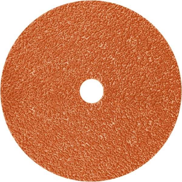 3M - 4-1/2" Diam 7/8" Hole 36+ Grit Fiber Disc - Ceramic, 13,300 Max RPM, Series 782C - Eagle Tool & Supply
