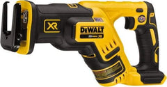 DeWALT - 20V, 0 to 2,900 SPM, Cordless Reciprocating Saw - 1-1/8" Stroke Length, 14-1/2" Saw Length, 1 Lithium-Ion Battery Not Included - Eagle Tool & Supply