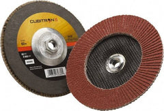 3M - 60 Grit, 7" Disc Diam, 5/8-11 Center Hole, Type 27 Ceramic Flap Disc - 8,500 Max RPM, Polyester Backing, Arbor Attaching System, Coated - Eagle Tool & Supply