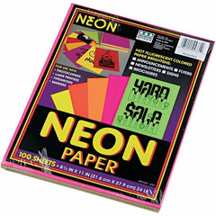 Pacon - 8-1/2" x 11" Assorted Colors Colored Copy Paper - Use with Laser Printers, Copiers - Eagle Tool & Supply