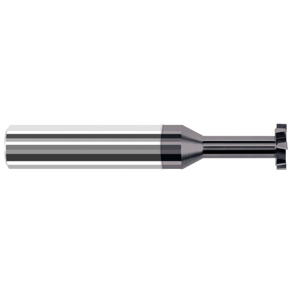 Harvey Tool - 3/8" Cut Diam, 1/8" Cut Width, 3/8" Shank, Staggered-Tooth Woodruff Keyseat Cutter - Exact Industrial Supply