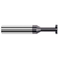 Harvey Tool - 5/8" Cut Diam, 1/8" Cut Width, 5/8" Shank, Staggered-Tooth Woodruff Keyseat Cutter - Exact Industrial Supply