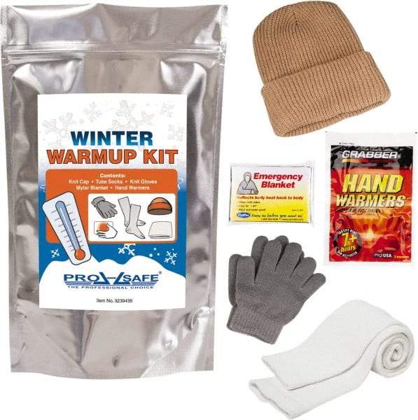 PRO-SAFE - Emergency Preparedness Kits Type: Winter Warm Up Kit Contents: Knit Stocking Cap; Gloves; Tube Socks; Emergency Blanket; (2) Hand Warmers - Eagle Tool & Supply