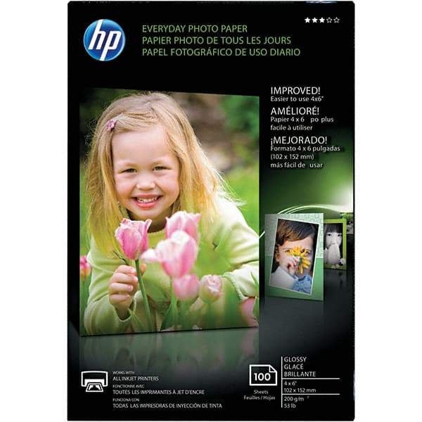 Hewlett-Packard - 4" x 6" White Photo Paper - Use with Inkjet Printers - Eagle Tool & Supply