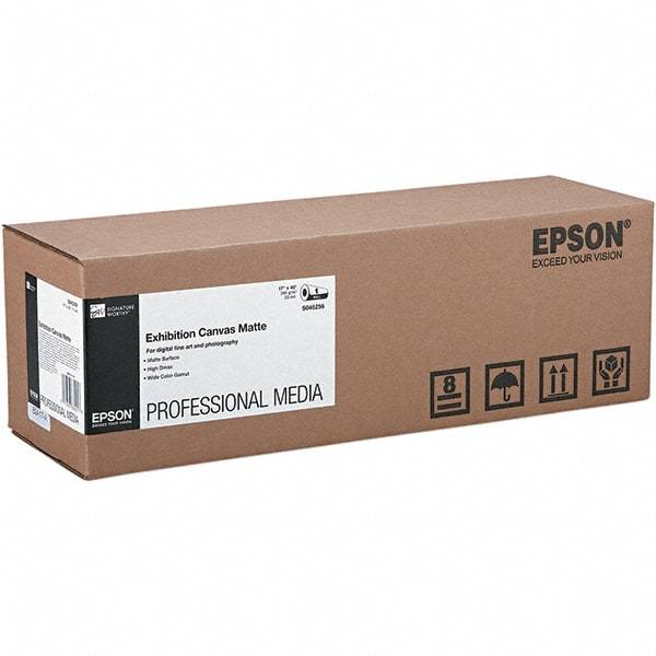 Epson - White Photo Paper - Use with Wide-Format Printers, Plotters - Eagle Tool & Supply