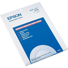 Epson - 8-1/2" x 11" White Photo Paper - Use with Inkjet Printers - Eagle Tool & Supply