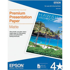 Epson - 8-1/2" x 11" Bright White Photo Paper - Use with Inkjet Printers - Eagle Tool & Supply