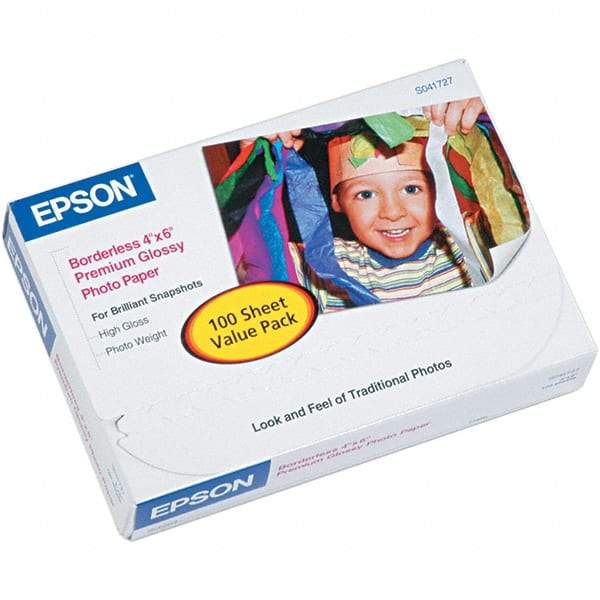 Epson - 4" x 6" White Photo Paper - Use with Inkjet Printers - Eagle Tool & Supply