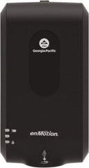 Georgia Pacific - 1000 to 1200mL Foam Hand Sanitizer Dispenser - Plastic, Wall Mounted, Black - Eagle Tool & Supply