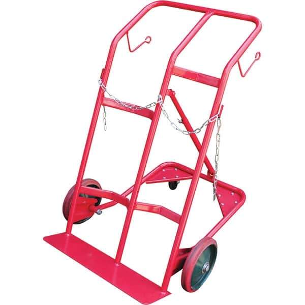 Vestil - 350 Lb Capacity 47" OAH Hand Truck - Continuous Handle, Steel, Mold-On Rubber Wheels - Eagle Tool & Supply