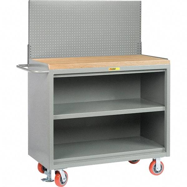 Little Giant - 3,600 Lb Capacity Mobile Service Bench - 53" Wide x 24" Deep x 43" High, Steel, Gray - Eagle Tool & Supply