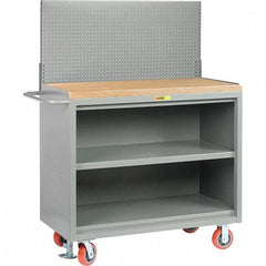 Little Giant - 3,600 Lb Capacity Mobile Service Bench - 41" Wide x 24" Deep x 43" High, Steel, Gray - Eagle Tool & Supply