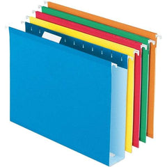 Pendaflex - 8-1/2 x 11", Letter Size, Assorted Colors, Hanging File Folder - 11 Point Stock, 1/5 Tab Cut Location - Eagle Tool & Supply