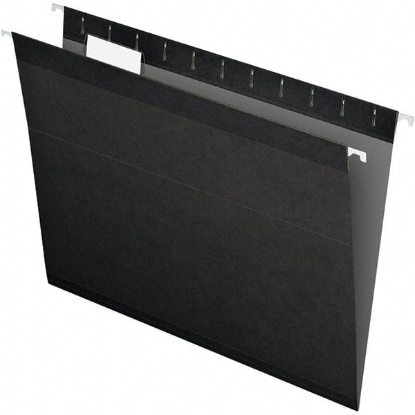 Pendaflex - 8-1/2 x 11", Letter Size, Black, Hanging File Folder - 11 Point Stock, 1/5 Tab Cut Location - Eagle Tool & Supply