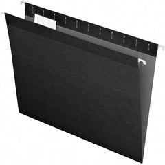Pendaflex - 8-1/2 x 11", Letter Size, Black, Hanging File Folder - 11 Point Stock, 1/5 Tab Cut Location - Eagle Tool & Supply