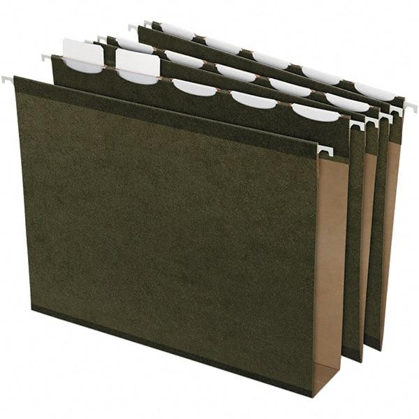 Pendaflex - 13 x 10-5/8", Letter Size, Standard Green, Hanging File Folder - 11 Point Stock, 1/5 Tab Cut Location - Eagle Tool & Supply