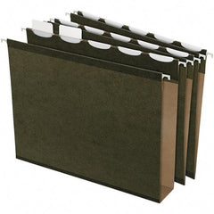 Pendaflex - 13 x 10-5/8", Letter Size, Standard Green, Hanging File Folder - 11 Point Stock, 1/5 Tab Cut Location - Eagle Tool & Supply