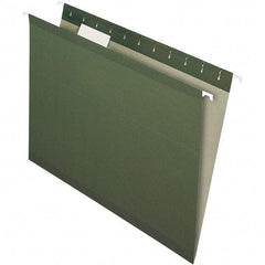 Pendaflex - 9-1/2 x 16", Letter Size, Standard Green, Hanging File Folder - 11 Point Stock, 1/5 Tab Cut Location - Eagle Tool & Supply