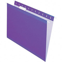 Pendaflex - 8-1/2 x 11", Letter Size, Violet, Hanging File Folder - 11 Point Stock, 1/5 Tab Cut Location - Eagle Tool & Supply