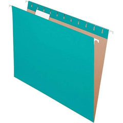 Pendaflex - 8-1/2 x 11", Letter Size, Aqua, Hanging File Folder - 11 Point Stock, 1/5 Tab Cut Location - Eagle Tool & Supply