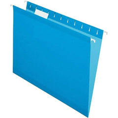 Pendaflex - 8-1/2 x 11", Letter Size, Blue, Hanging File Folder - 11 Point Stock, 1/5 Tab Cut Location - Eagle Tool & Supply