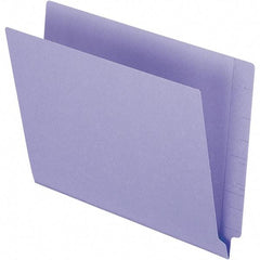 Pendaflex - 10-1/8 x 12-1/4", Letter Size, Purple, File Folders with End Tab - 11 Point Stock, Straight Tab Cut Location - Eagle Tool & Supply