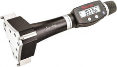 Starrett - 3-1/4" to 4", IP67, Carbide Face Electronic Inside Micrometer - 0.00005" Resolution, 0.0002" Accuracy, 4" Gage Depth - Eagle Tool & Supply