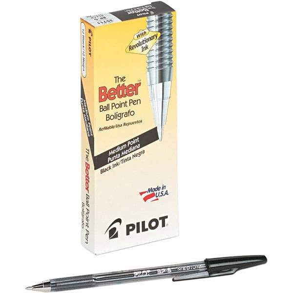 Pilot - Conical Ball Point Pen - Black - Eagle Tool & Supply