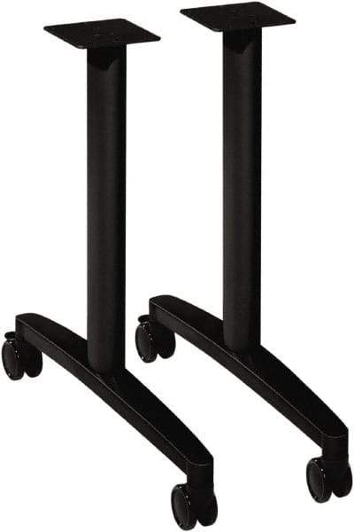 Hon - 23-1/2" Long x 39-1/4" Wide x 28-3/8" High Stationary Leg Base Table - Black, Aluminum - Eagle Tool & Supply