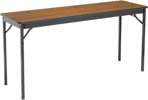 Barricks - 18" Long x 60" Wide x 30" High, Folding Table - Walnut & Black - Eagle Tool & Supply