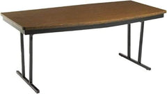 Barricks - 36" Long x 72" Wide x 30" High, Folding Table - Walnut & Black - Eagle Tool & Supply