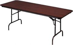 ICEBERG - 30" Long x 72" Wide x 29" High, Folding Table - Mahogany - Eagle Tool & Supply