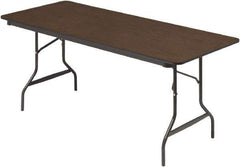 ICEBERG - 30" Long x 72" Wide x 29" High, Folding Table - Walnut - Eagle Tool & Supply