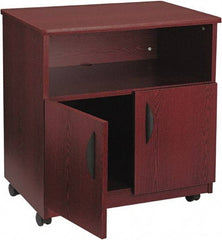 Safco - Mahogany Case/Stand - Use with Fax Machines, Printer, Copiers - Eagle Tool & Supply