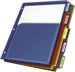 Cardinal - 11 x 8 1/2" 5 Tabs, 3-Hole Punched, Tab Divider - Multicolor Tabs, Multi-Color Folder - Eagle Tool & Supply