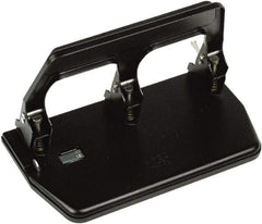 Master - Paper Punches Type: 40 Sheet Three-Hole Punch Color: Black - Eagle Tool & Supply